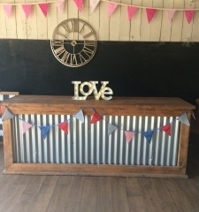 Rustic bar for hire